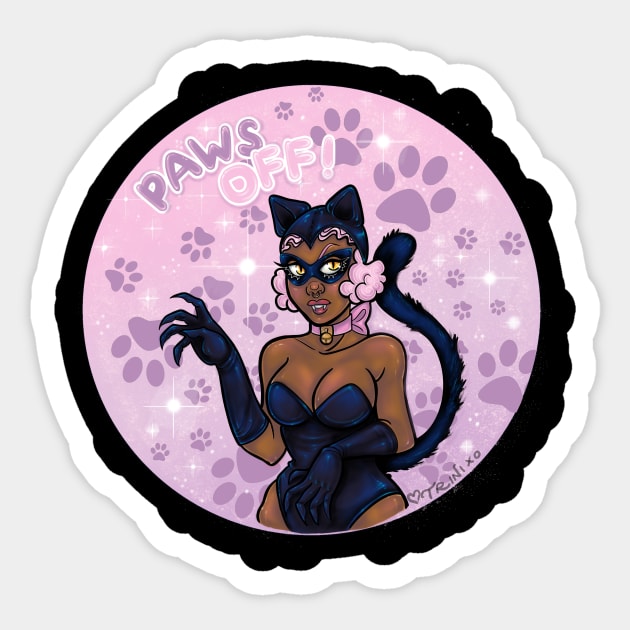 Paws Off! Sticker by The Asylum Countess